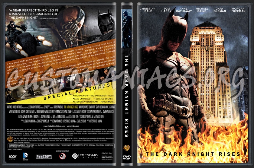 The Dark Knight Rises dvd cover
