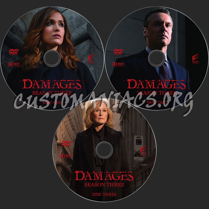 Damages Season 3 dvd label