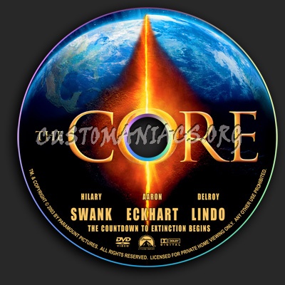 The Core dvd label