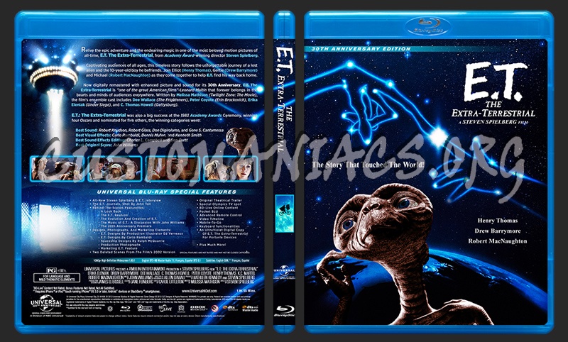 E.T. the Extra-Terrestrial blu-ray cover