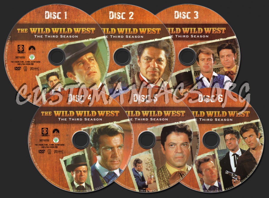 The Wild Wild West Season 3 dvd label