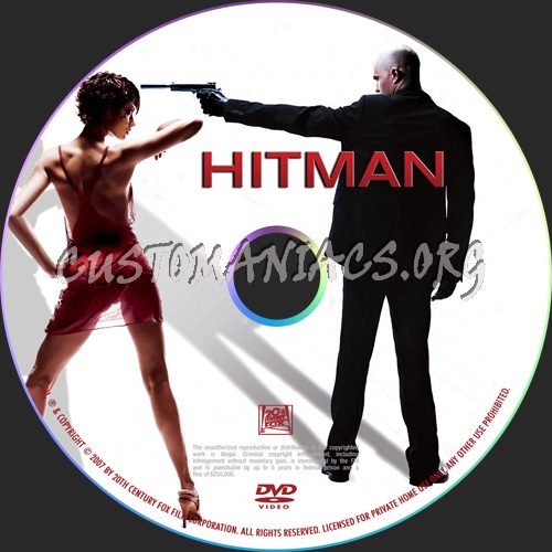Hitman dvd label