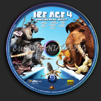 Ice Age 4 - Continental Drift blu-ray label