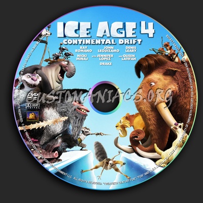Ice Age 4 - Continental Drift dvd label