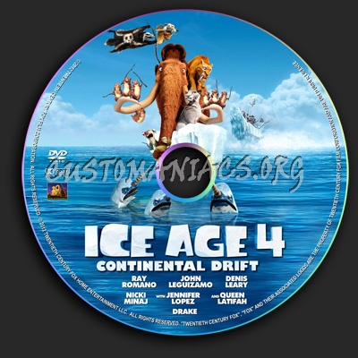 Ice Age 4 - Continental Drift dvd label