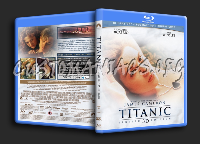 Titanic (Limited 3D Edition) blu-ray cover