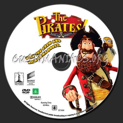 The Pirates! Band Of Misfits dvd label
