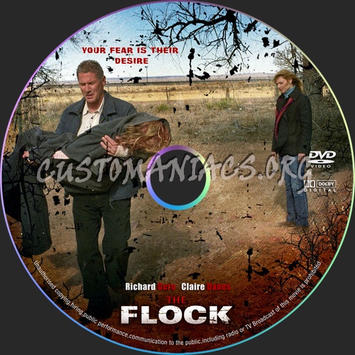 The Flock dvd label