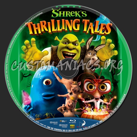 Dreamworks Spooky Stories: Shrek's Thrilling Tales blu-ray label