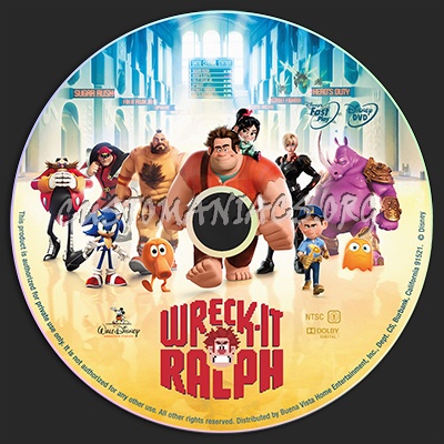 Wreck-it Ralph dvd label