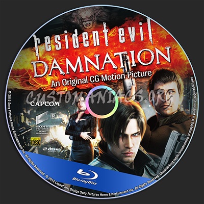 Resident Evil: Damnation blu-ray label