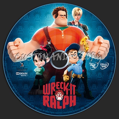 Wreck-it Ralph dvd label