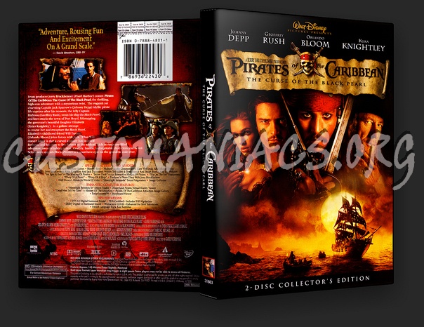 Pirates of the Caribbean: The Curse of the Black Pearl dvd cover