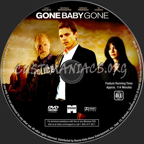 Gone Baby Gone dvd label