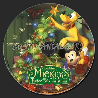 Mickey's Twice Upon A Christmas dvd label