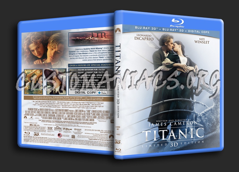 Titanic (Limited 3D Edition) blu-ray cover