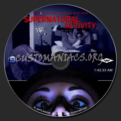 Supernatural Activity (2012) blu-ray label