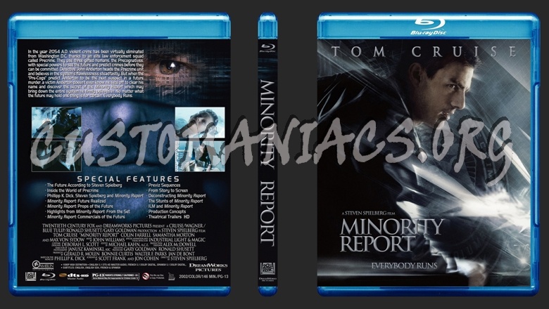 Minority Report blu-ray cover