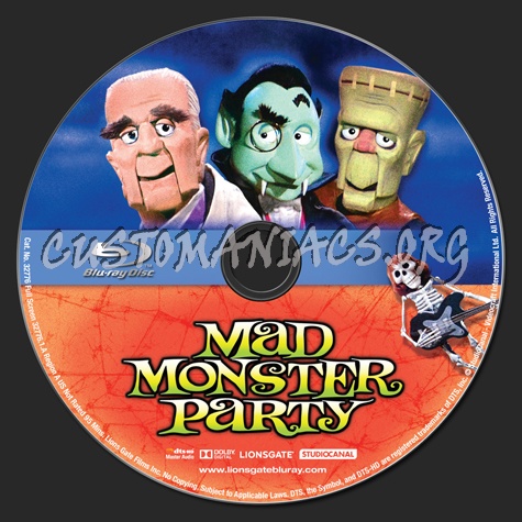 Mad Monster Party blu-ray label