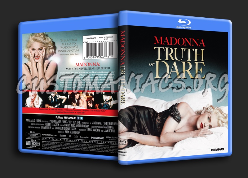 Madonna Truth or Dare blu-ray cover
