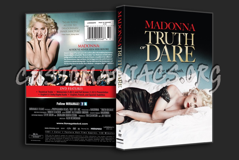 Madonna Truth or Dare dvd cover