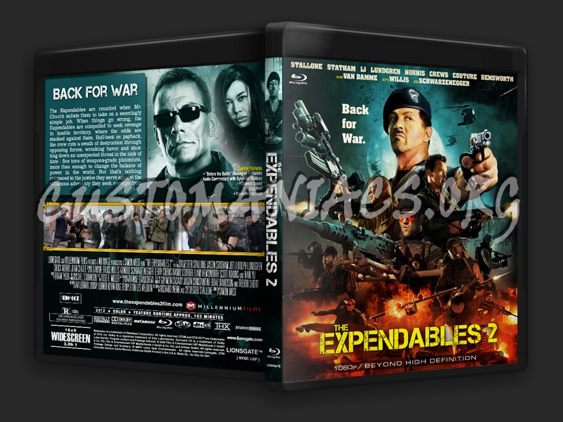 The Expendables 2 blu-ray cover