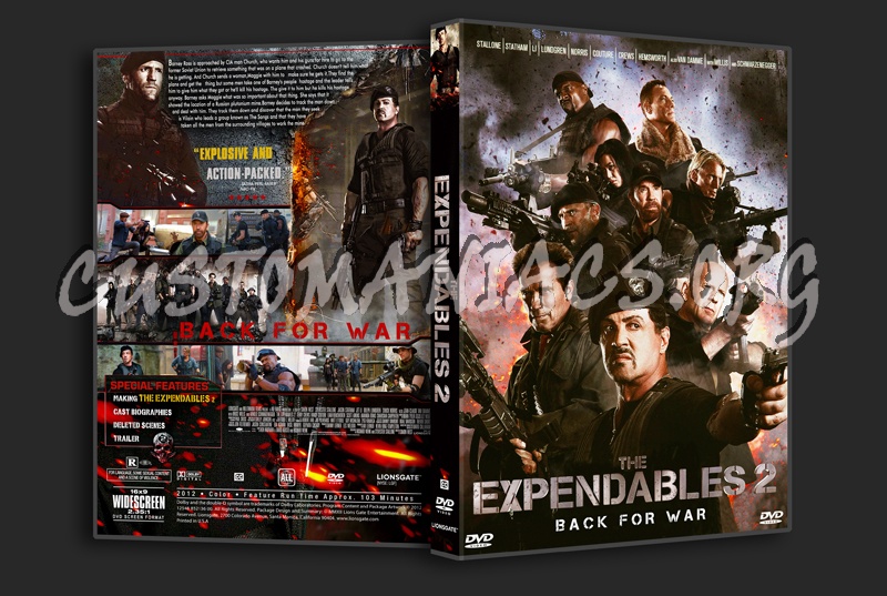 The Expendables 2 dvd cover