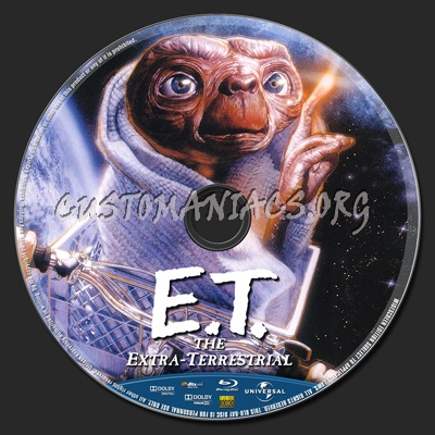 E.T. The Extra-terrestrial blu-ray label