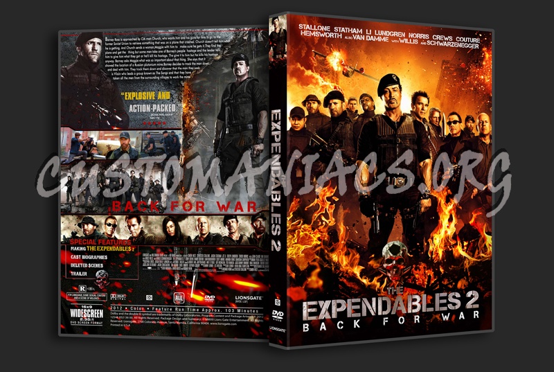 The Expendables 2 dvd cover