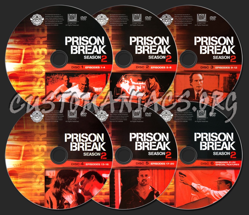 Prison Break Season 2 dvd label