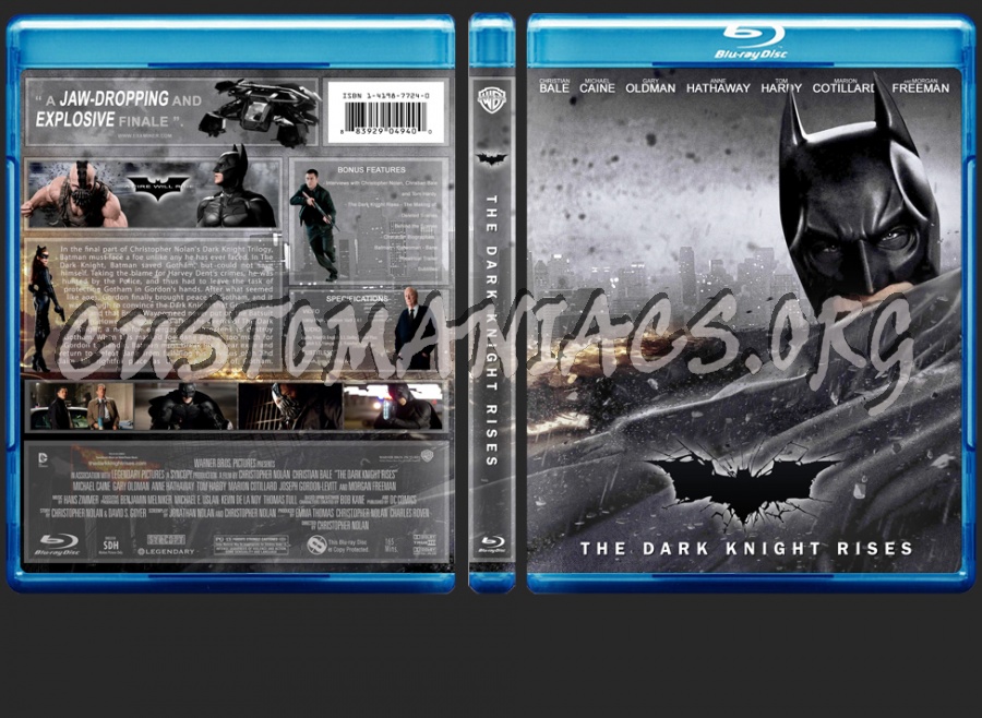 The Dark Knight Rises blu-ray cover