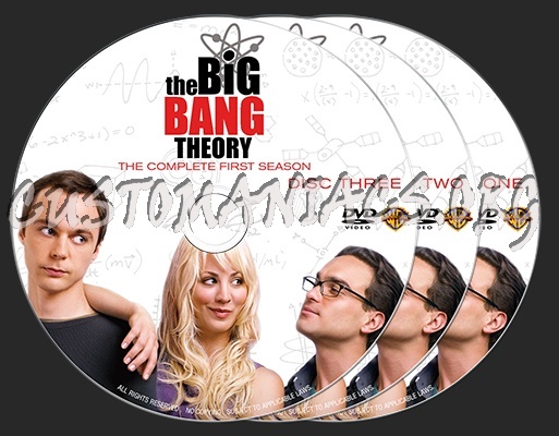 The Big Bang Theory : The Complete First Season (2007) dvd label