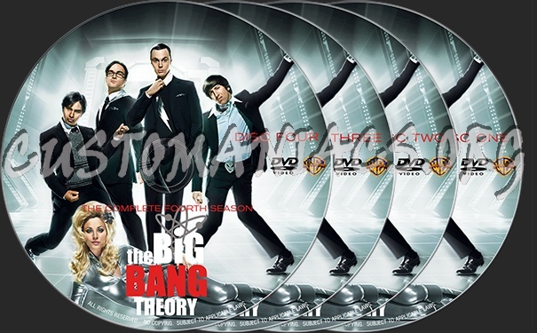 The Big Bang Theory : The Complete Fourth Season (2010) dvd label