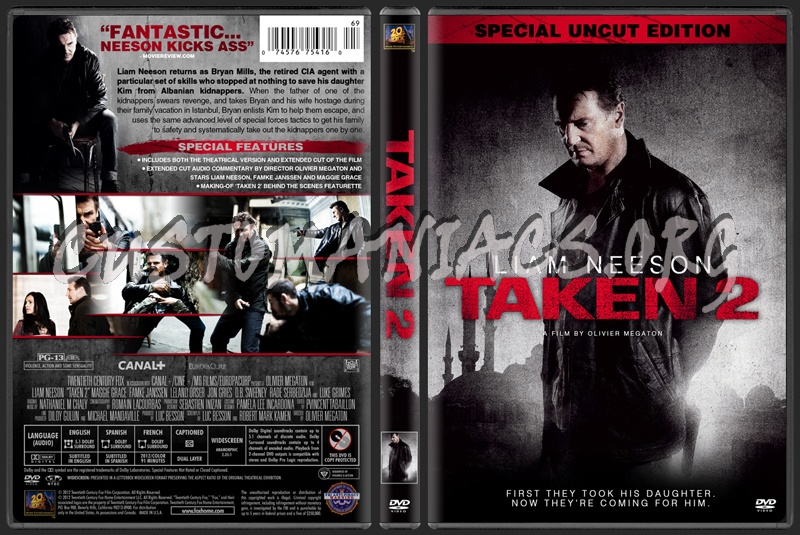 Taken 2 dvd cover