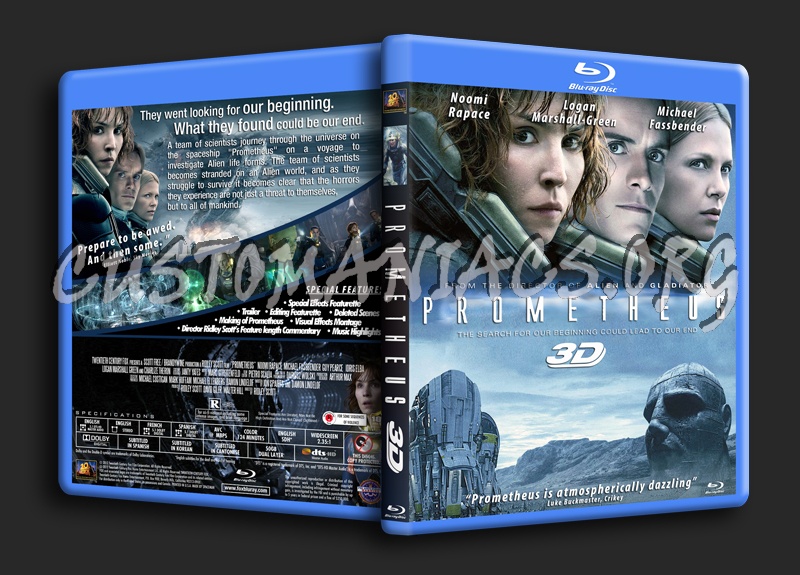 Prometheus 3D blu-ray cover