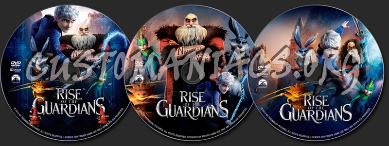 Rise Of The Guardians dvd label