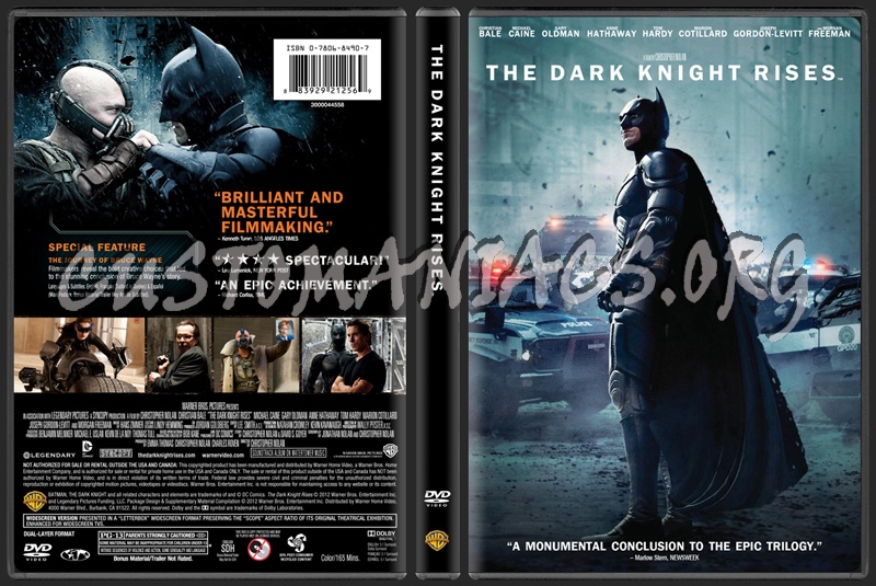 The Dark Knight Rises dvd cover