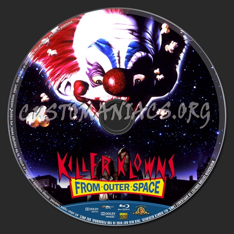 Killer Klowns From Outer Space blu-ray label