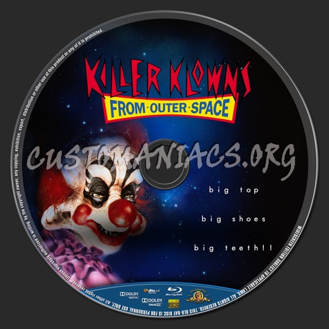 Killer Klowns From Outer Space blu-ray label