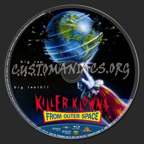 Killer Klowns From Outer Space blu-ray label