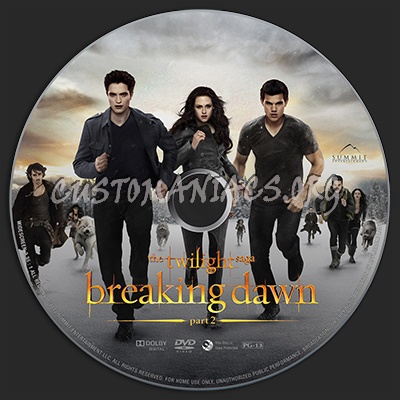 The Twilight Saga - Breaking Dawn Part 2 dvd label