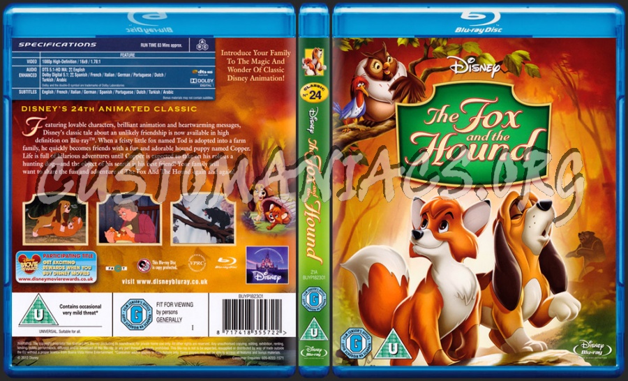The Fox and the Hound blu-ray cover