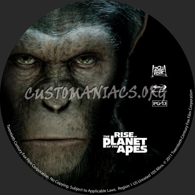 Rise of the Planet of the Apes blu-ray label