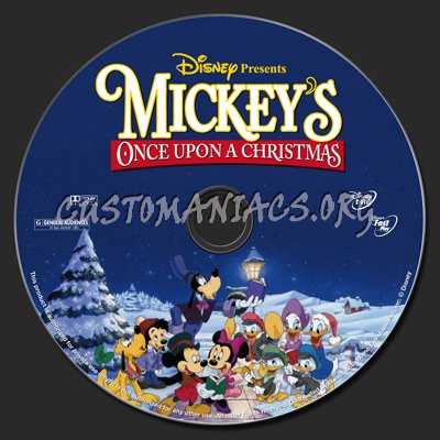 Mickey's Once Upon A Christmas dvd label