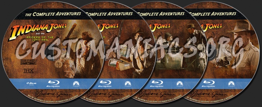 Indiana Jones: The Complete Adventures blu-ray label