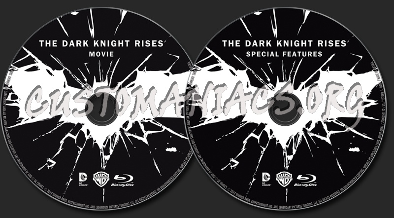 The Dark Knight Rises blu-ray label