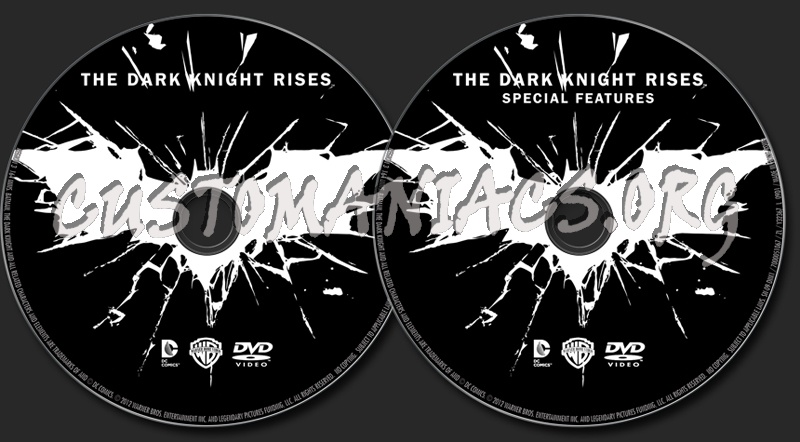 The Dark Knight Rises dvd label