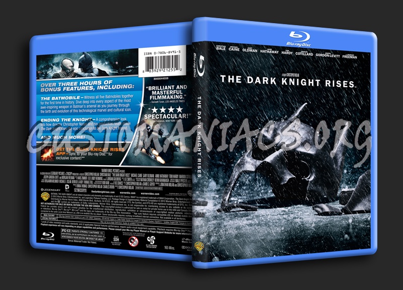 The Dark Knight Rises blu-ray cover