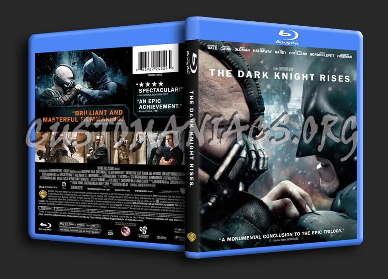 The Dark Knight Rises blu-ray cover