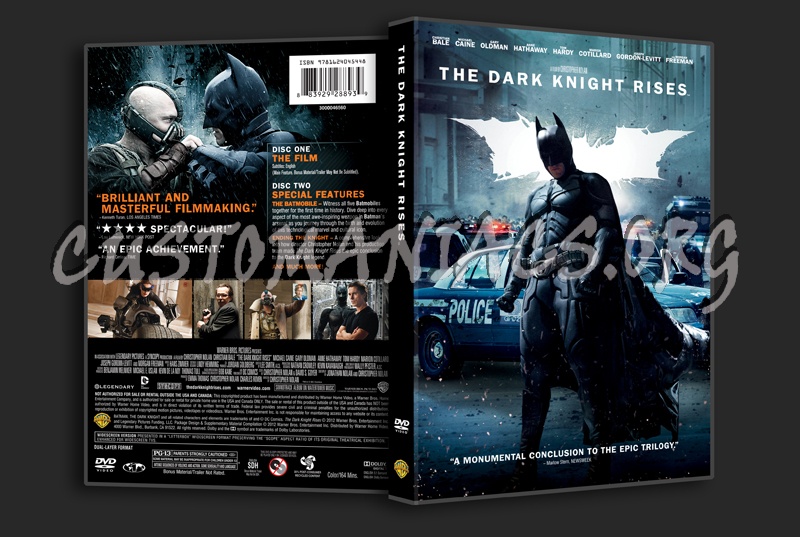 The Dark Knight Rises dvd cover